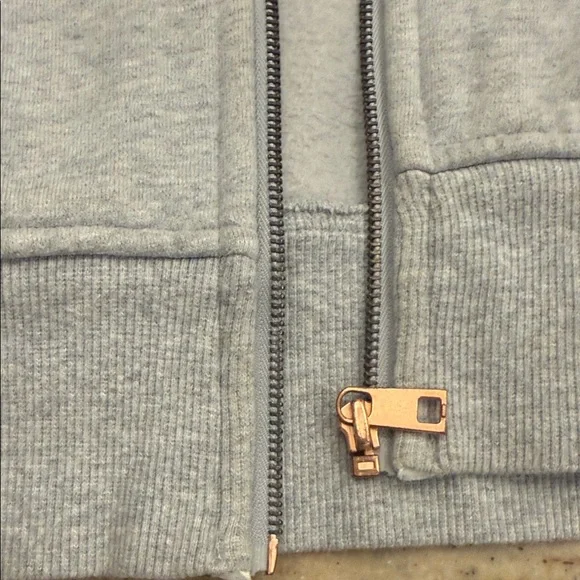 Lululemon Special Edition hooded ruched Warm Up Hooded Jacket Gray 4 RARE - Picture 7 of 13